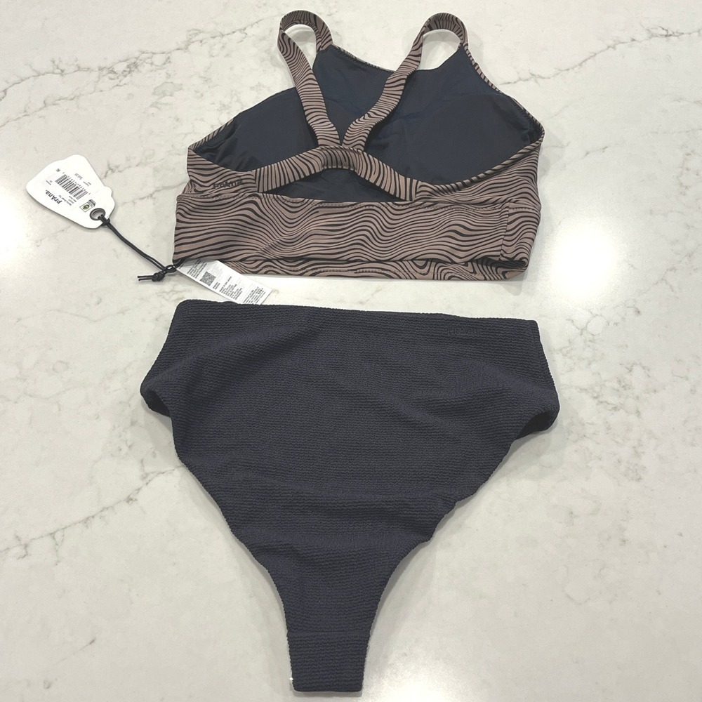 Prana NEW Bikini High Neck Top High Rise Bottom Womens XS Beach Swimsuit - Picture 2 of 13